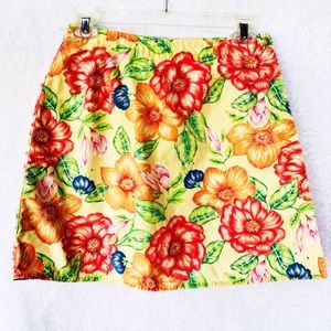 Liz Claiborne Skort Peach Floral Size 6